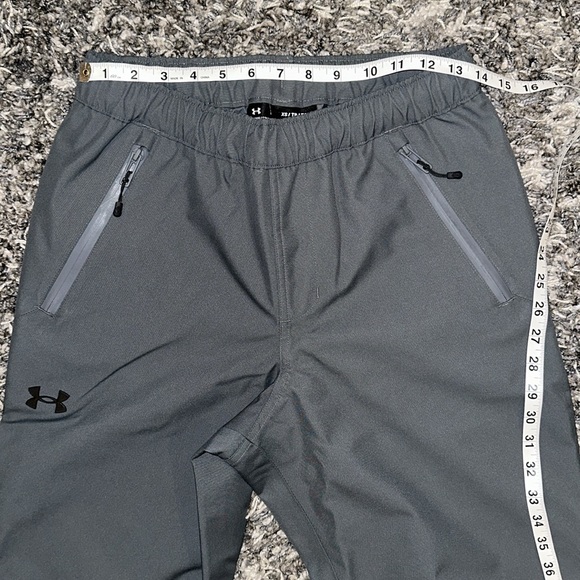 New Under Armour UA StormProof Lined Rain Pants in CastleRock / Black - Picture 4 of 15